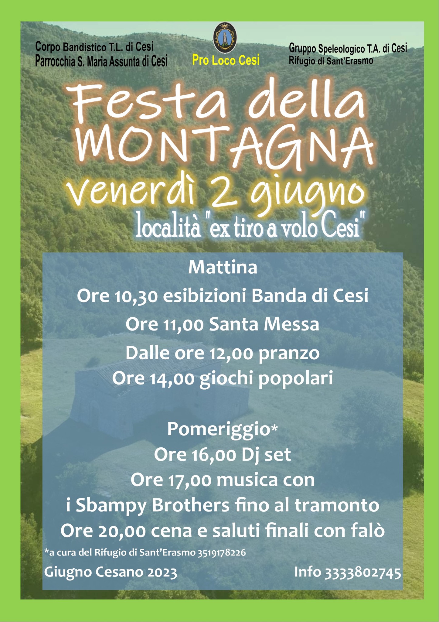 festa della montagna Cesi 2 giugno 2023