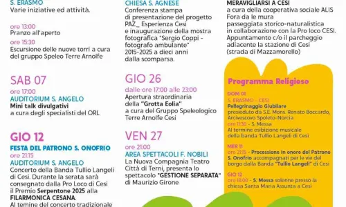 Giugno cesano, il programma completo